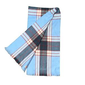 Fine Wool Plaid Scarf